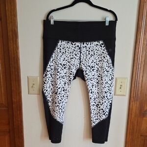 Athleta Black Perforated Leggings